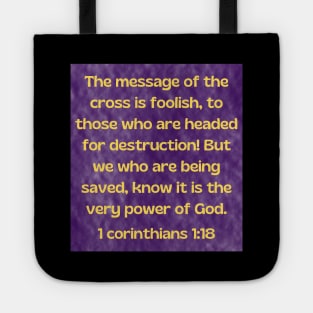 Bible Verse 1 Corinthians 1:18 | Christian Tote