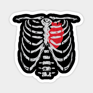 Skeleton Ribs with Heart Magnet