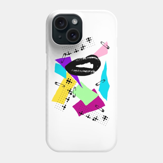 Punk Pop Lips Phone Case by Tiggy Pop