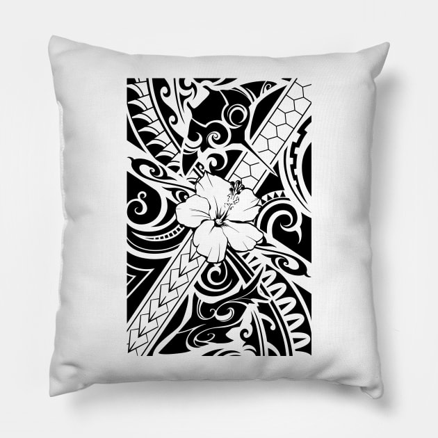 Hawaiian style tribal 2 Pillow by TurkeysDesign