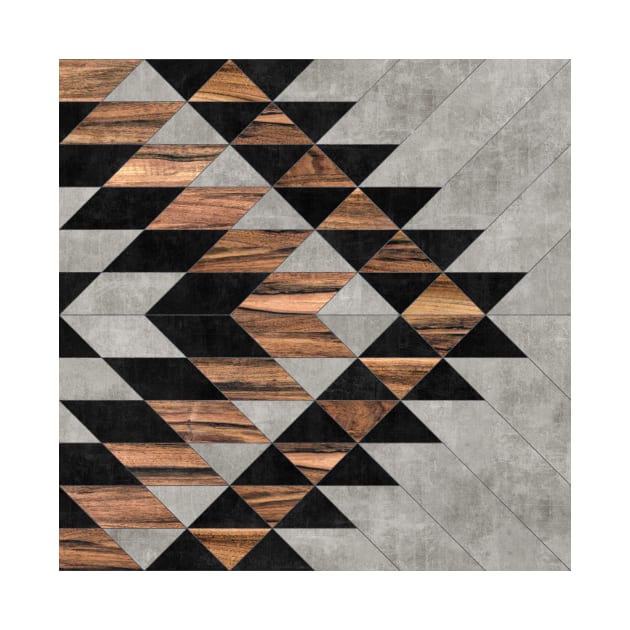 Urban Tribal Pattern No.10 - Aztec - Concrete and Wood by ZoltanRatko