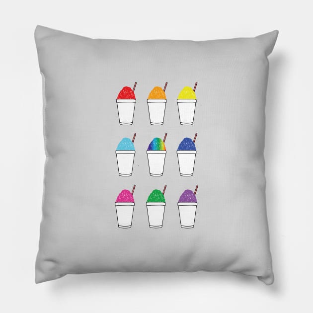 Sweet Snowballs Rainbow Colour Colorful Travel New Orleans Nola Louisiana Spring Summer Pillow by Little Shop of Nola