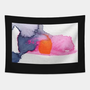 Orange Spot Bad Intuitive Abstract Watercolors Tapestry