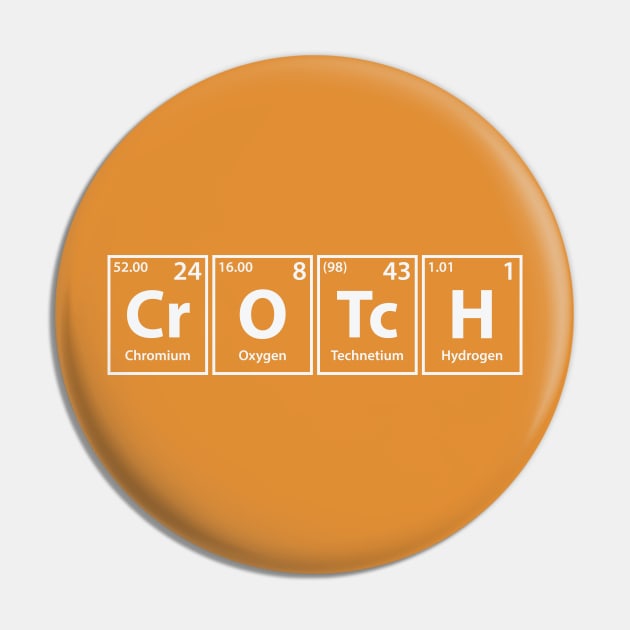 Crotch (Cr-O-Tc-H) Periodic Elements Spelling Pin by cerebrands