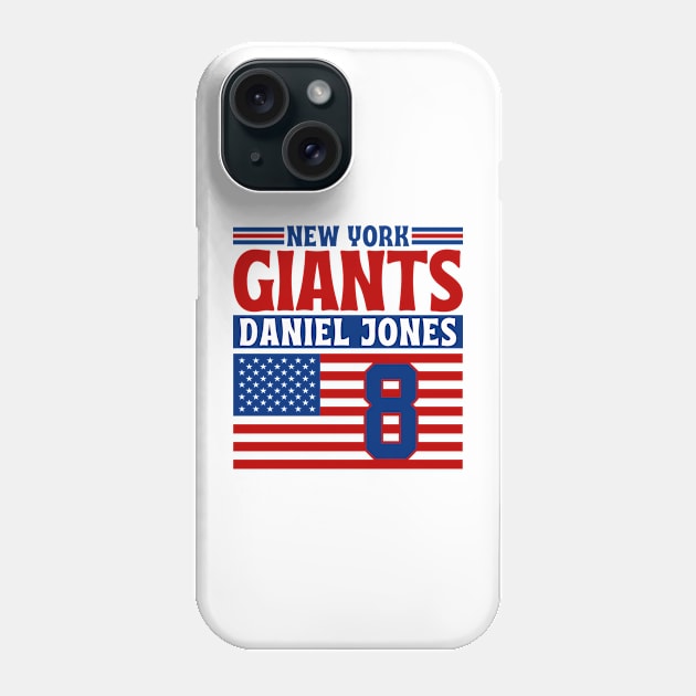 New York Giants Jones 8 American Flag Football Phone Case by Astronaut.co