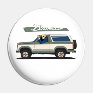 Truck bronco 1986 f150 xlt 4x4 skull metal grey Pin