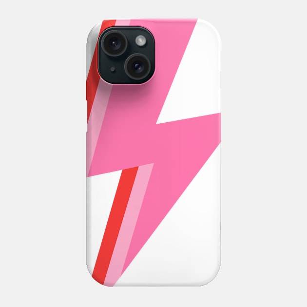 Pink and Red Striped Lightning Strike Phone Case by OneThreeSix