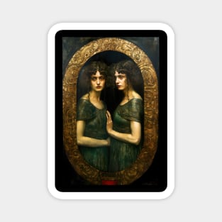 Gemini the Twins Zodiac Illustration Magnet