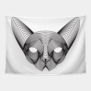 Sphynx cat Illustration Tapestry