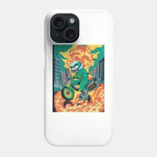 Ghost Rider of the 90s Apocalypse neon nostalgia Phone Case