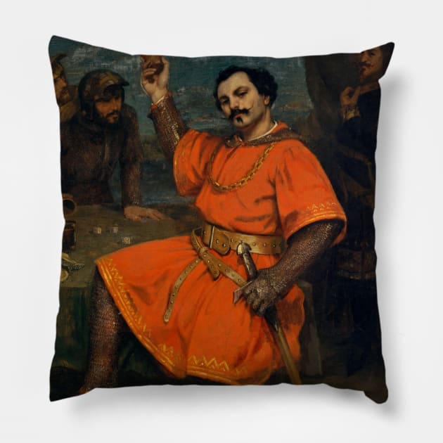 Louis Gueymard as Robert le Diable by Gustave Courbet Pillow by Classic Art Stall