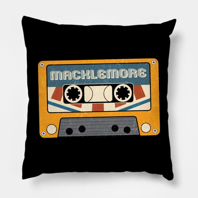 Cassette vintage Macklemore Pillow by bardo_bardon
