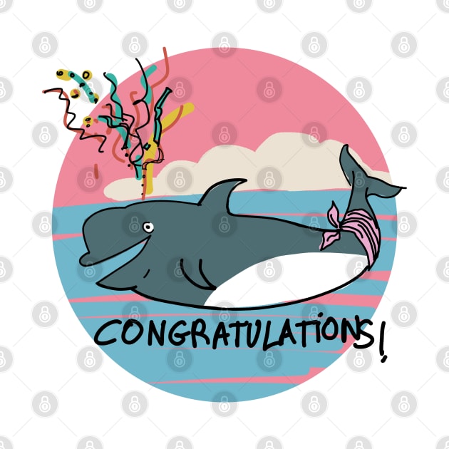 Congratulations Whale by belettelepink