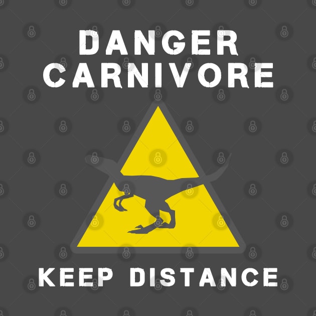 Warn sign dangerous carnivore raptor keep distance by Blackvz