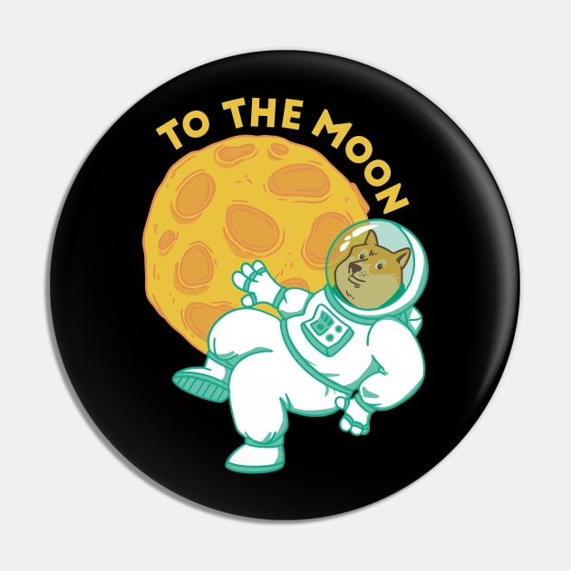 Dogecoin Astronaut Pin by madeinchorley
