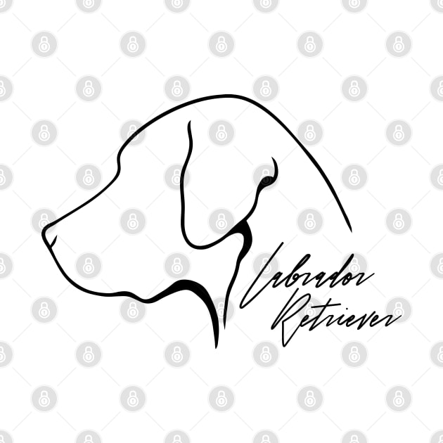 Proud Labrador Retriever profile dog lover gift by wilsigns