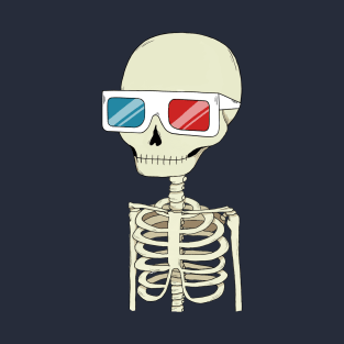 Skeleton 3D Glasses T-Shirt