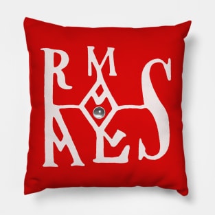 SEAL OF EMPEROR CHARLEMAGNE Monogram in Red and White Pillow