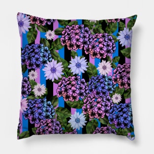 HYDRANGEA Flowers - Flowers Art Pillow
