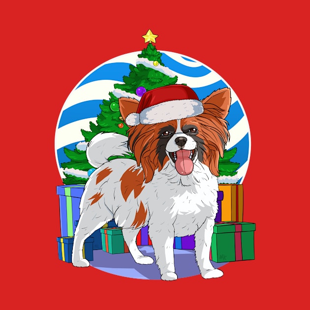 Papillon Cute Santa Christmas Gift by Noseking