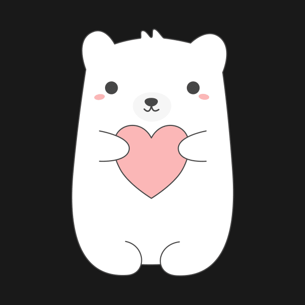 Kawaii and cute polar bear t-shirt by happinessinatee