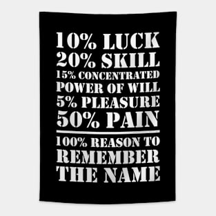 Remember the name - White Font Tapestry