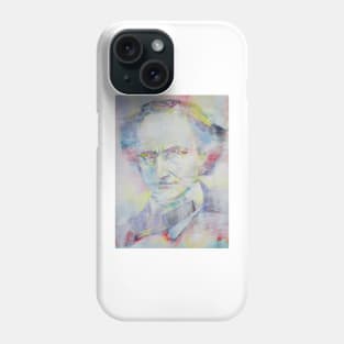 CHARLES BAUDELAIRE - watercolor and acrylic portrait Phone Case