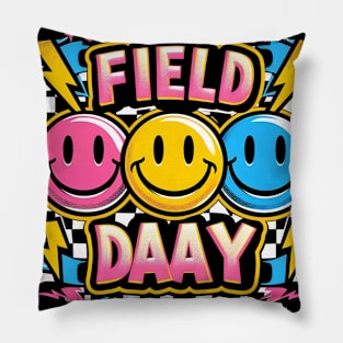 Teacher Field Day fun In The Sun Vibes Squad, Group Teacher Pillow