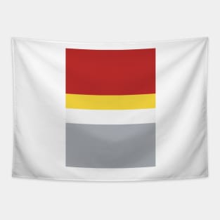 Liverpool Retro 1982 Red Yellow White Grey Hoops Tapestry