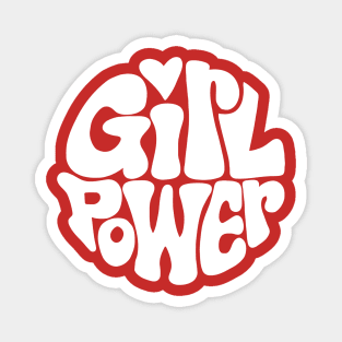 Girl Power ))(( Feminist Woman Female Empowerment Design Magnet