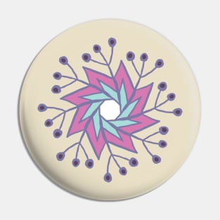 Snowflake ogee pattern in light pink and purple Pin