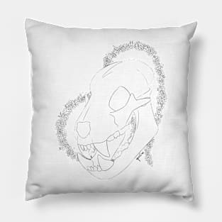 Leo Skull - Black and white Pillow