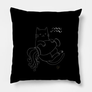 Dark Cat Aquarius Pillow