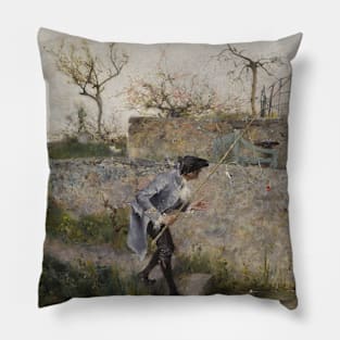 A Bite! by Carl Larsson Pillow