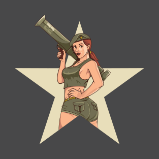 Big Gun Lover pin up girl T-Shirt