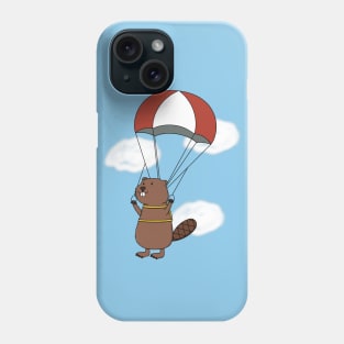 Parachuting Beaver Phone Case