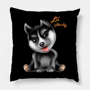 Lil husky smile puppy, pompsky puppies sitting Pillow