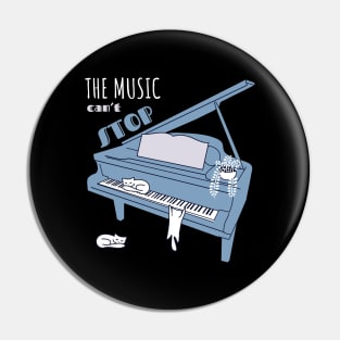 The Music Can't Stop Pin