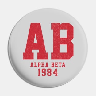 AB Alpha Beta 1984 - vintage fraternity Revenge of the Nerds Pin