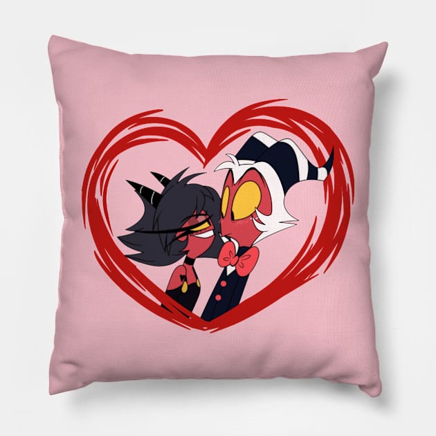 Moxxie & Millie - Helluva Boss Pillow by Kaylie Powlowski