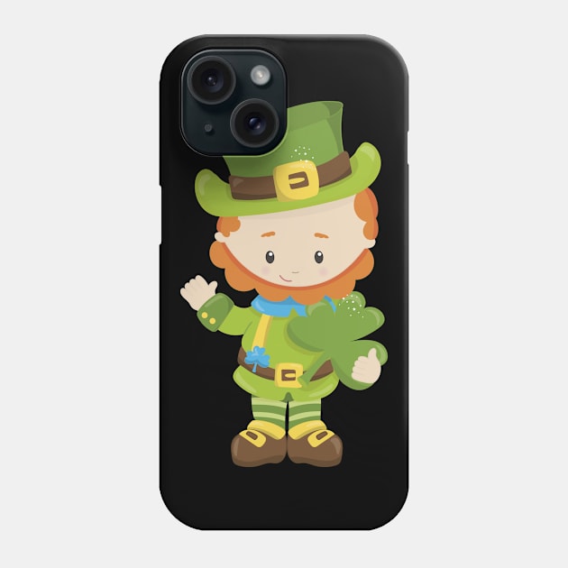 St. Patrick's Day man with green hat Phone Case by BK55