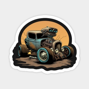 Cute Hot Rod Magnet