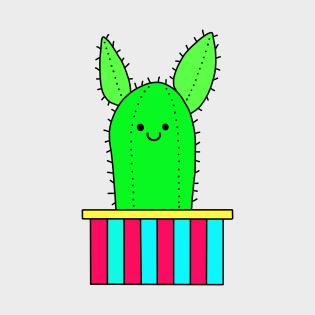 Cute Cactus Design #18: Smiling Pointy Ear Cactus by DreamCactus