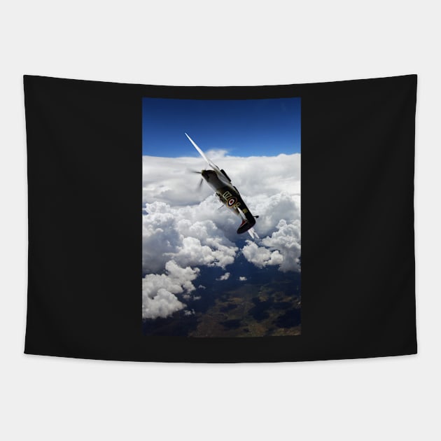 Flying With A Legend Tapestry by aviationart