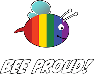 Fun Pride Shirt with Bee in LGBT Rainbow Design Magnet