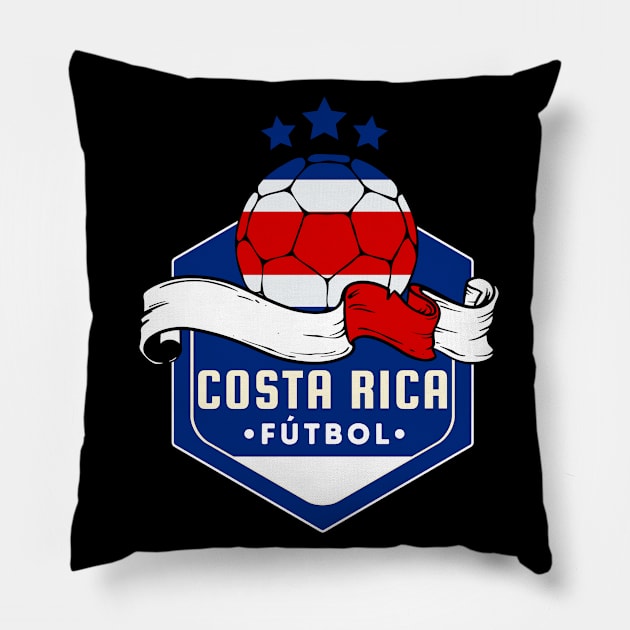 Costa Rica Futbol Pillow by footballomatic