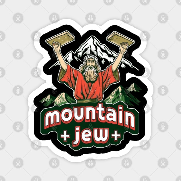 Mountain Jew, Jewish, Travel aroud the world, mountains Magnet by Pattyld