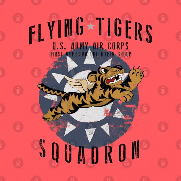 Flying Tigers Squadron Vintage WWII Design by DesignedForFlight