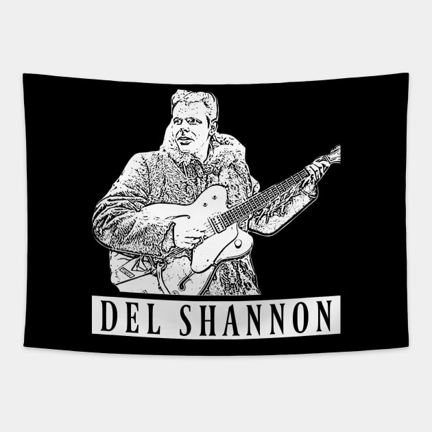 Del Shannon // white retro Tapestry by Degiab