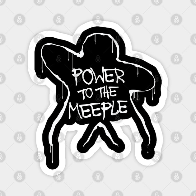 Power To The Meeple | Boardgames Magnet by JustSandN